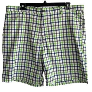 Chaps Golf 78 Bermuda Shorts Size 42 Plaid Multicolor Polyester Elastane Blend
